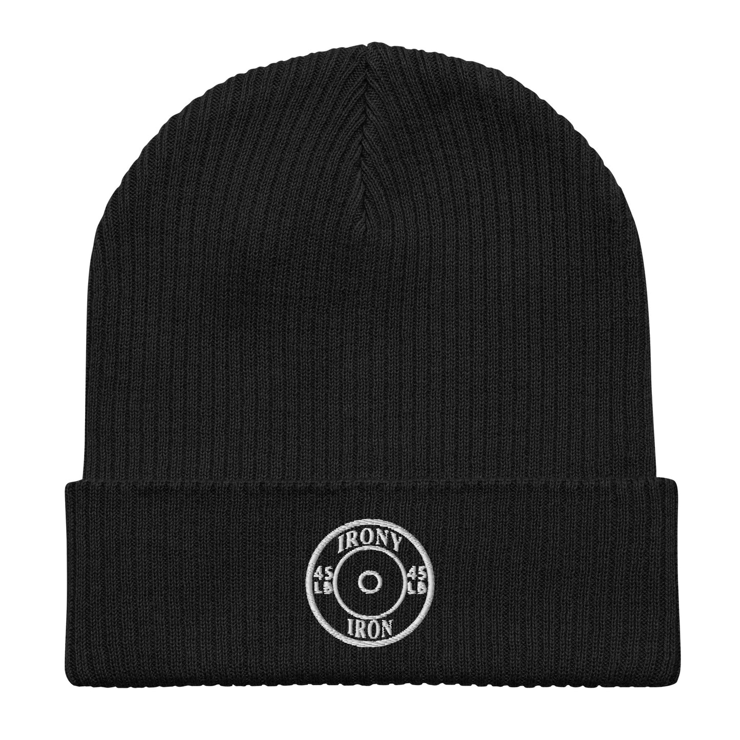 Organic Irony & Iron Ribbed Beanie