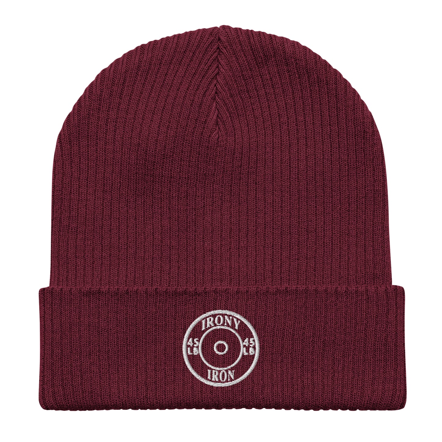 Organic Irony & Iron Ribbed Beanie