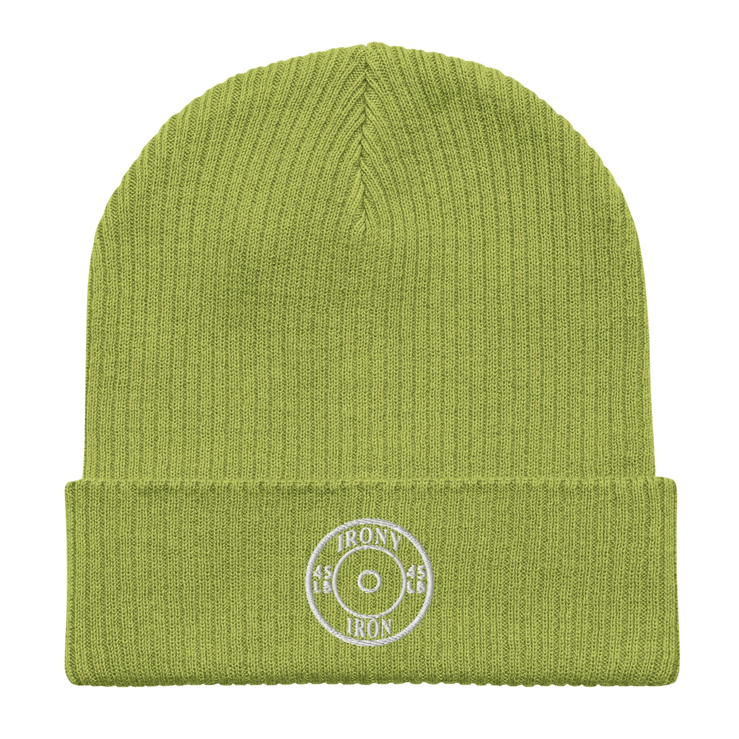 Organic Irony & Iron Ribbed Beanie