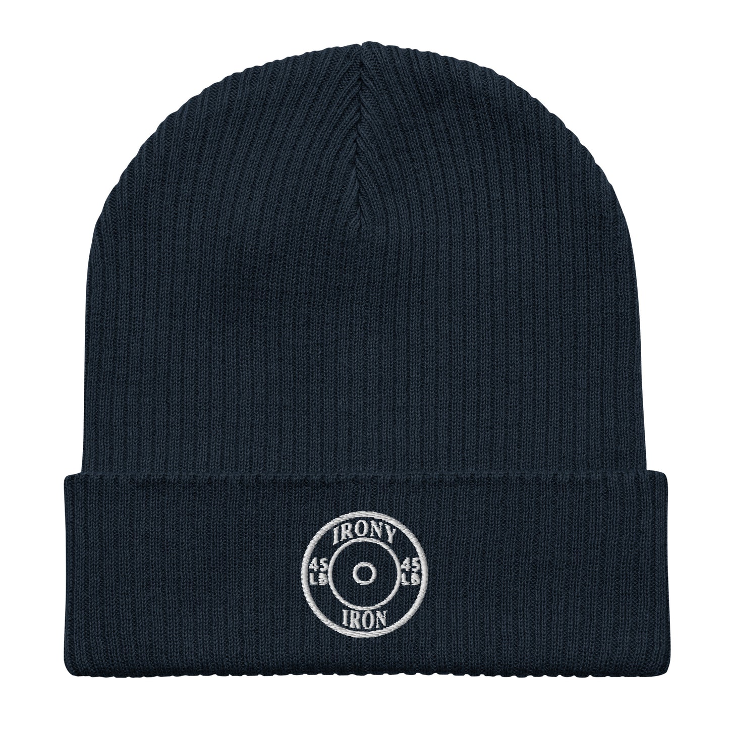 Organic Irony & Iron Ribbed Beanie